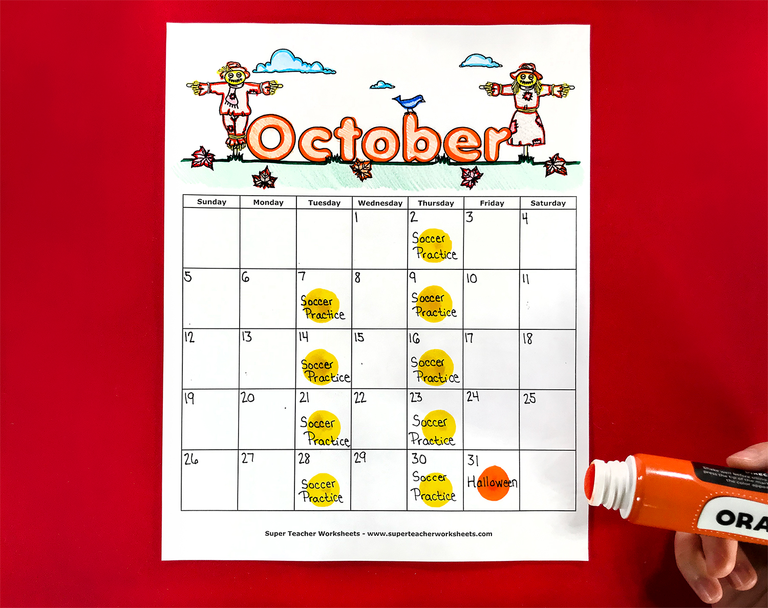 Reading a Calendar Activity