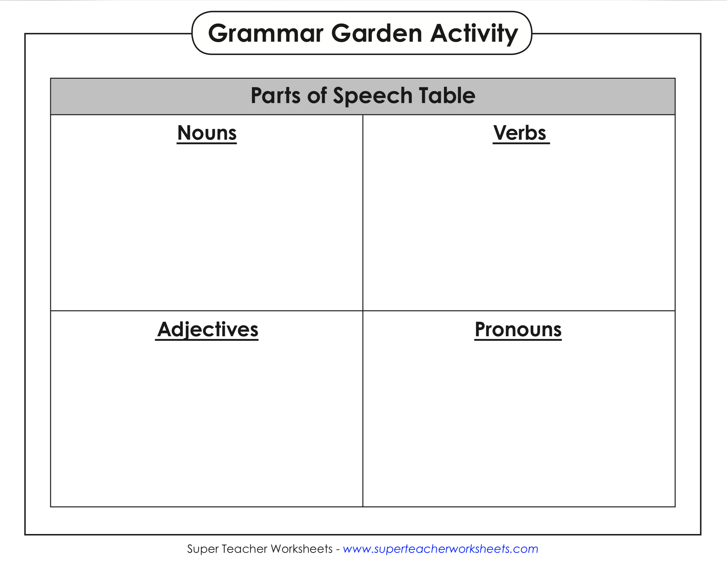 Basic Grammar Activity