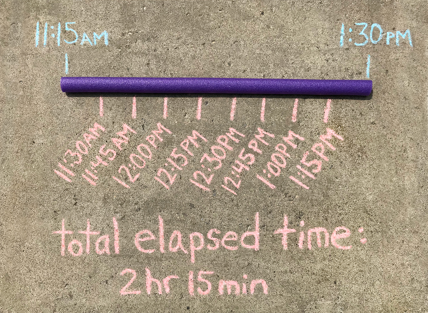 Pool Noodle Elapsed Time Game